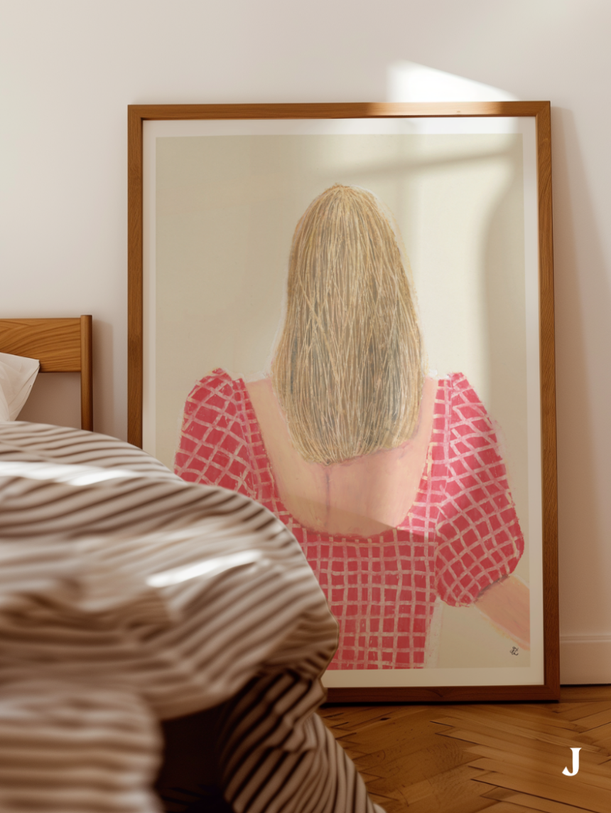 Alone in Dark Pink Juliste - Image 2
