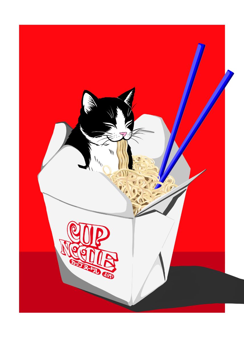 Cup Noodles punainen Juliste